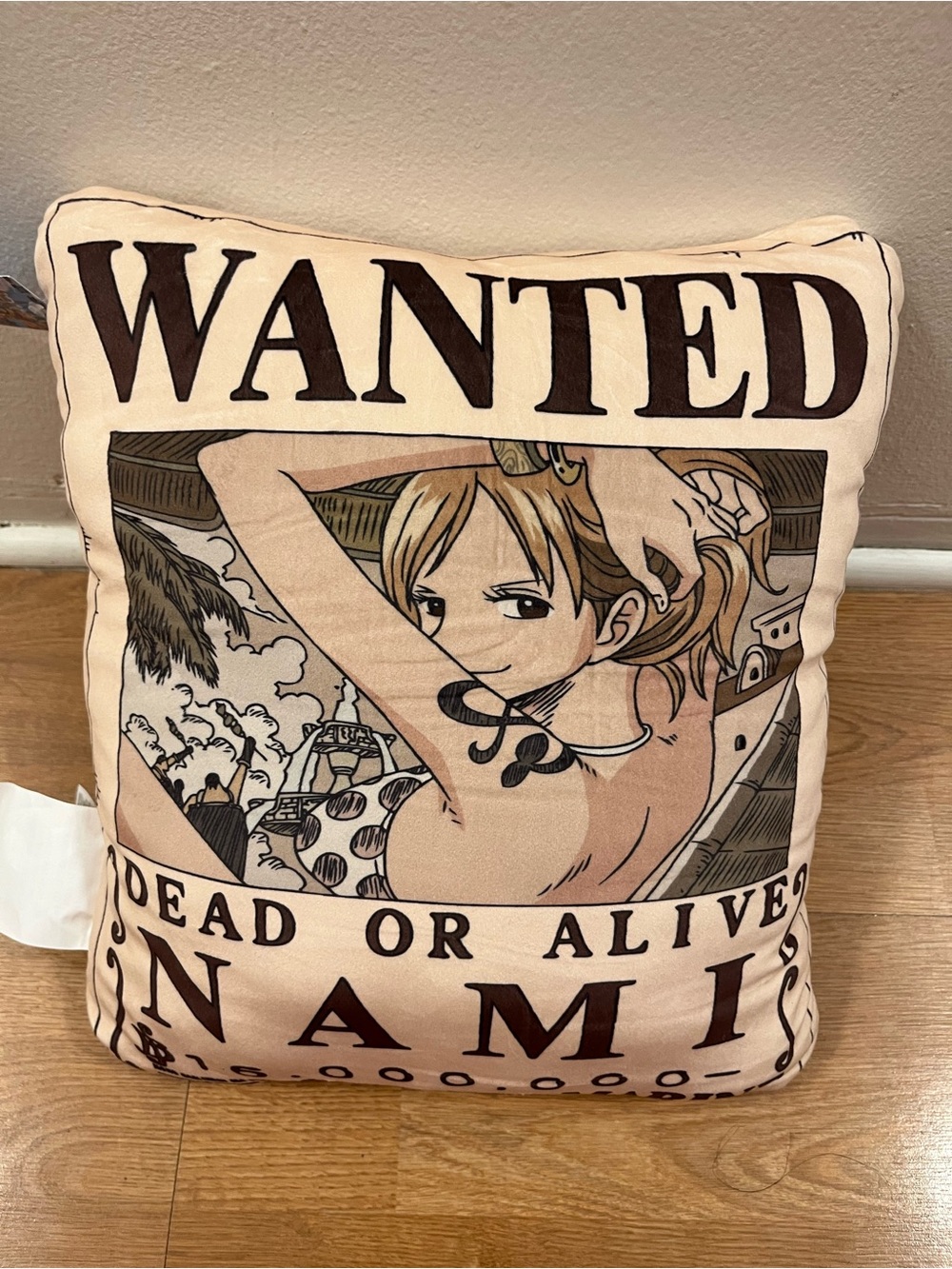 MINISO x One Piece Nami Wanted Plush Pillow Cushion NWT Authentic